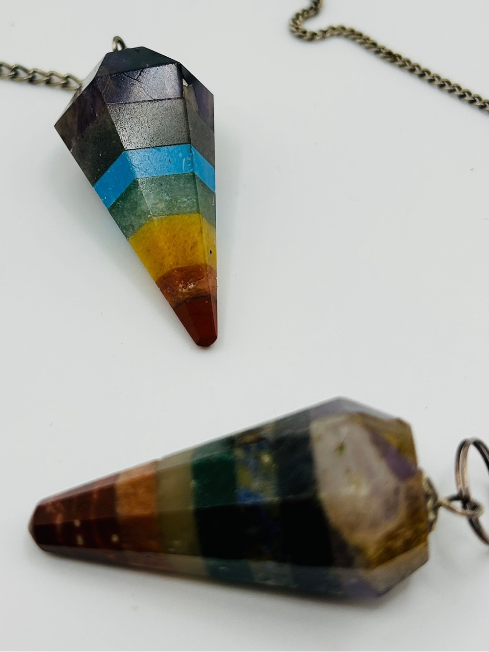 Two Multi-Color Chakra Point Pendulums - Picture 5 of 6